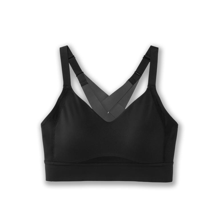 Brooks Drive Interlace Women's Running Bra - Black (07856-ZJBX)